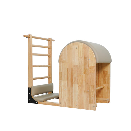 1GKU Oak Wood Ladder Barrel Latte image 3