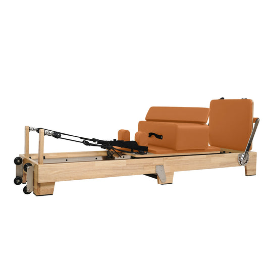 1GKU Oak Folding Classic Pilates Reformer Orange image 3