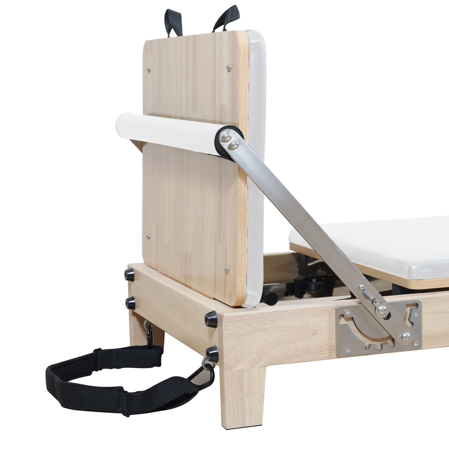 1GKU Wood-Leg Foldable Pilates Reformer White