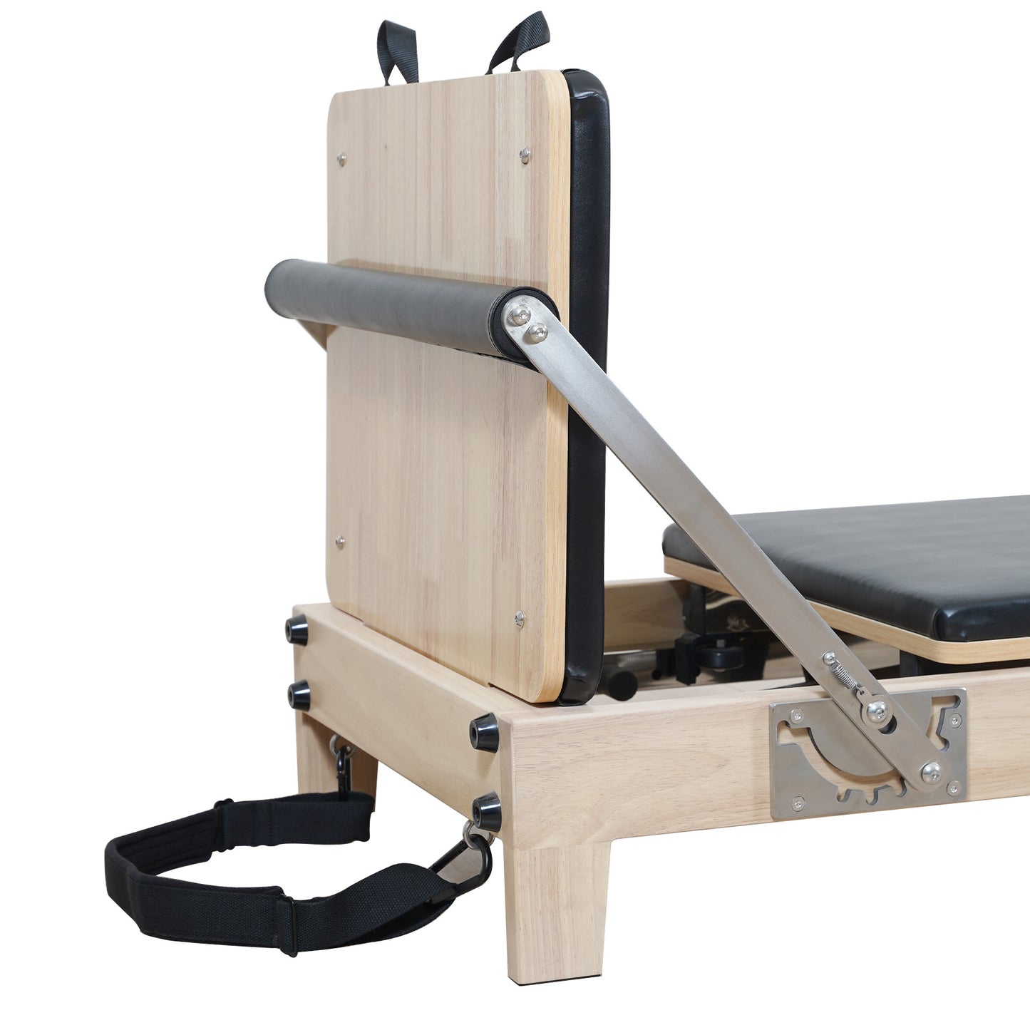 1GKU Wood-Leg Foldable Pilates Reformer Black