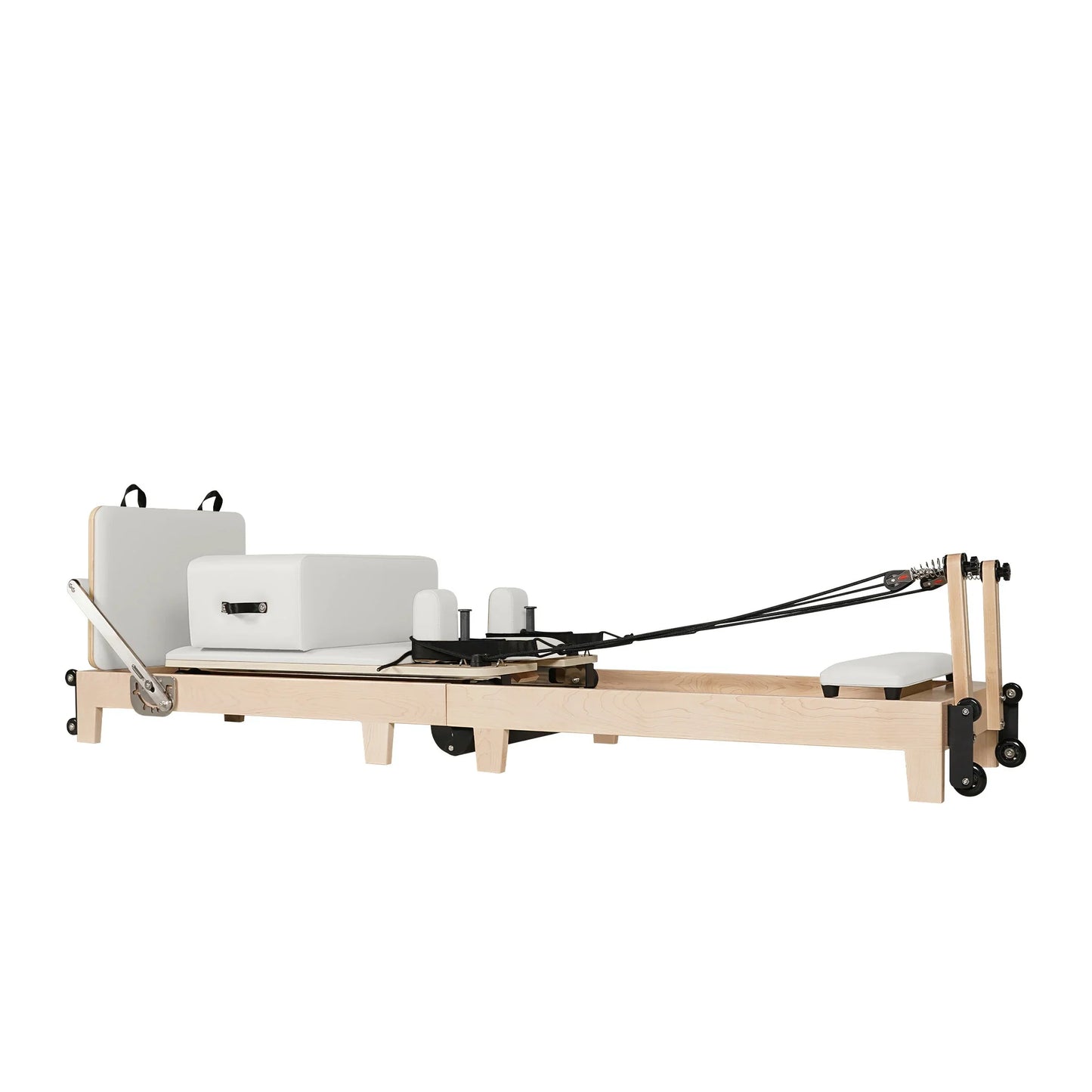 1GKU Maple Wood-Leg Foldable Pilates Reformer White