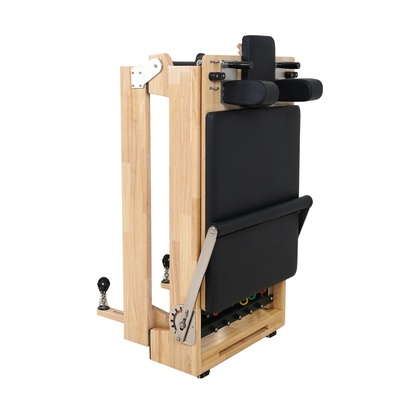 1GKU Oak Folding Classic Pilates Reformer Black