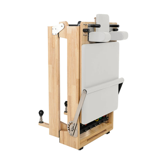 1GKU Oak Folding Classic Pilates Reformer White image 3