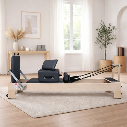 1GKU Maple Folding Classic Pilates Reformer Black