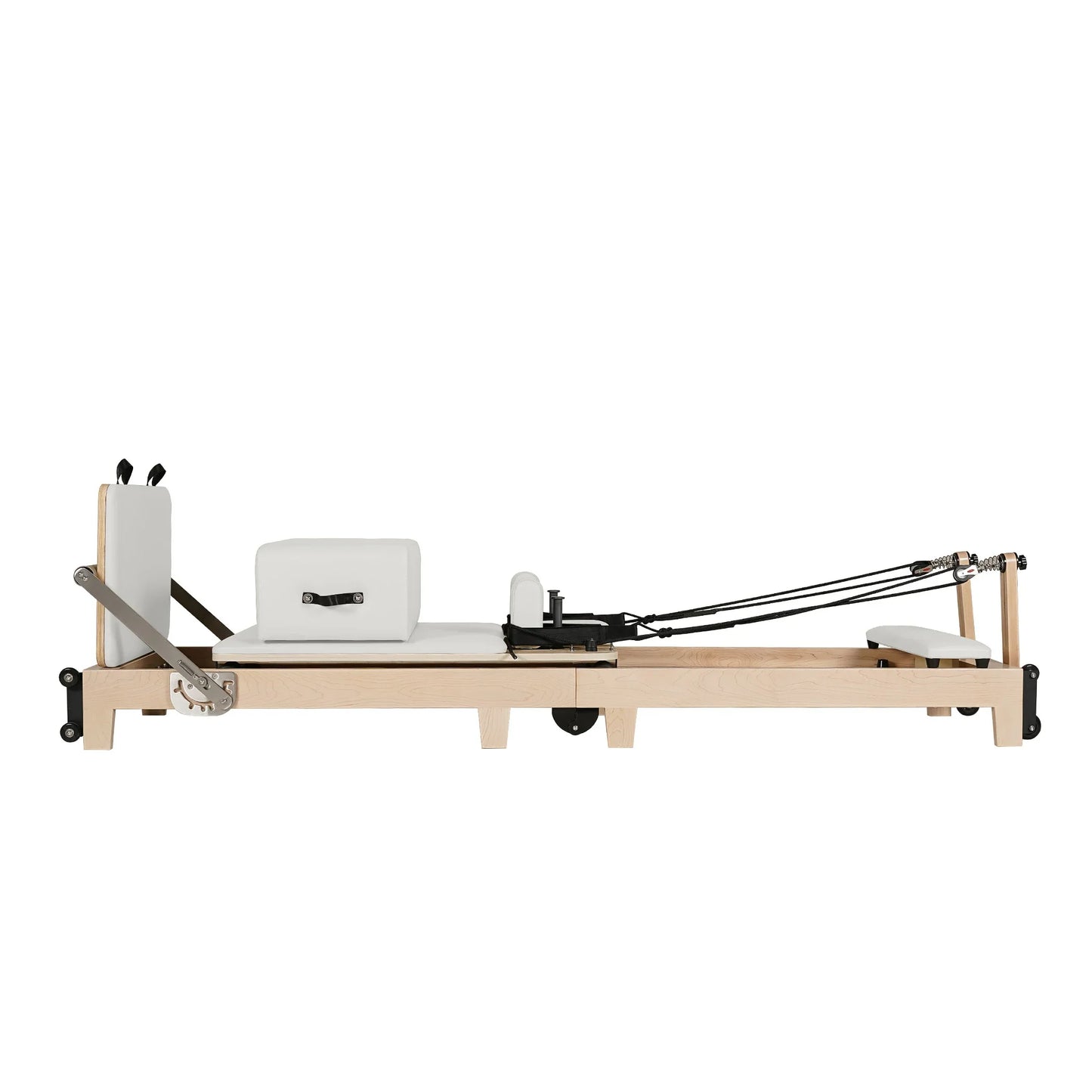 1GKU Maple Wood-Leg Foldable Pilates Reformer White