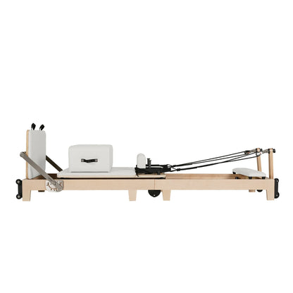 1GKU Maple Wood-Leg Foldable Pilates Reformer White