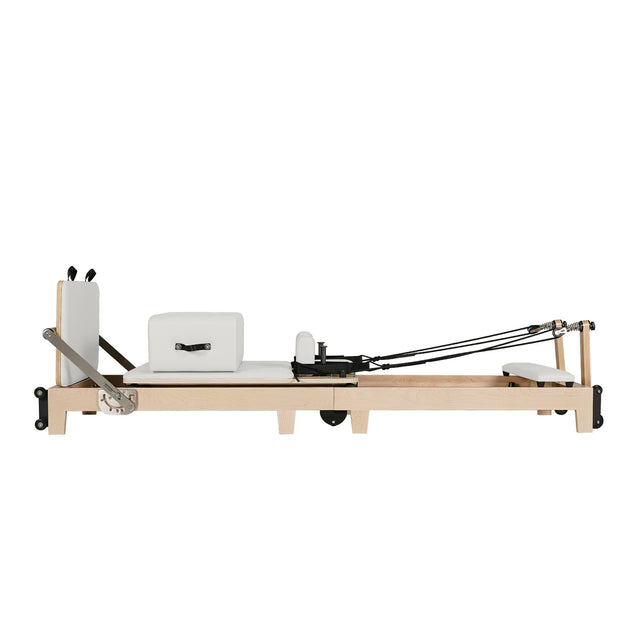 1GKU Maple Wood-Leg Foldable Pilates Reformer White