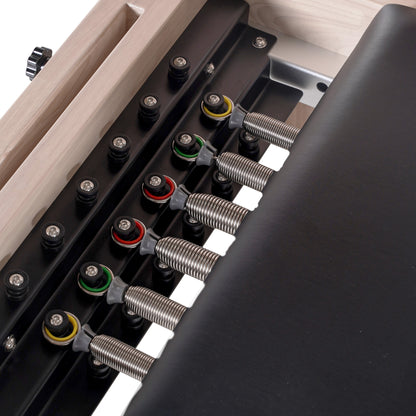 1GKU Oak Wood Half Tower Pilates Reformer Black