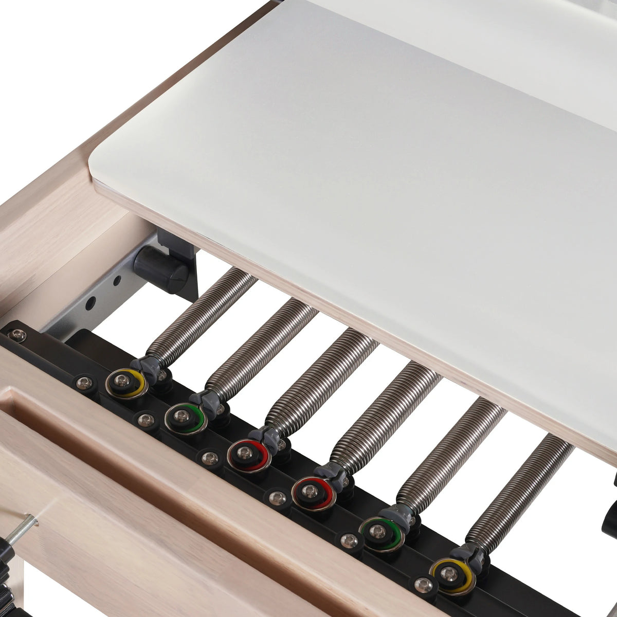 Oak Full Track Pilates Reformer White