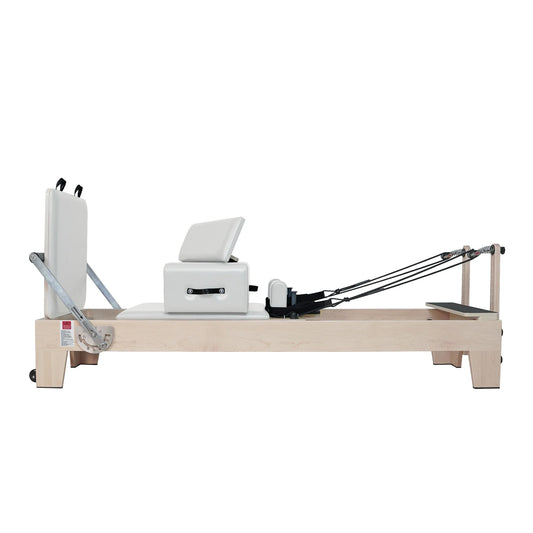 Maple Wood Pilates Reformer White