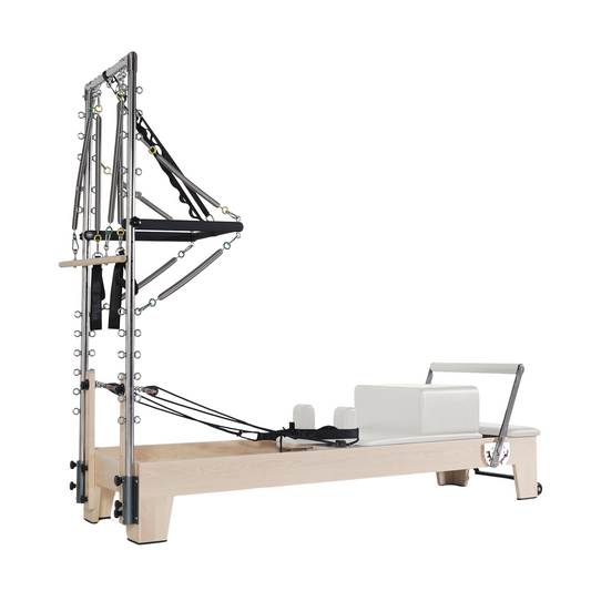 1GKU Maple Half Tower Pilates Reformer White image 2