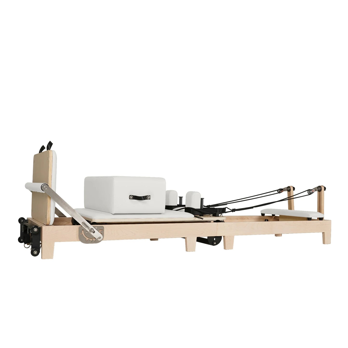 1GKU Maple Wood-Leg Foldable Pilates Reformer White