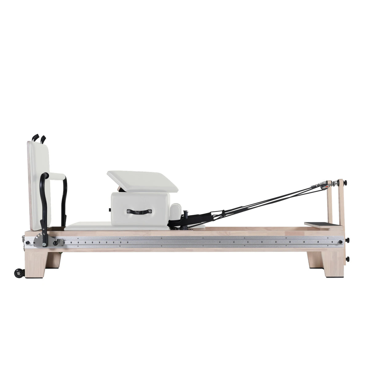 Oak Full Track Pilates Reformer White