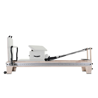 Oak Full Track Pilates Reformer White