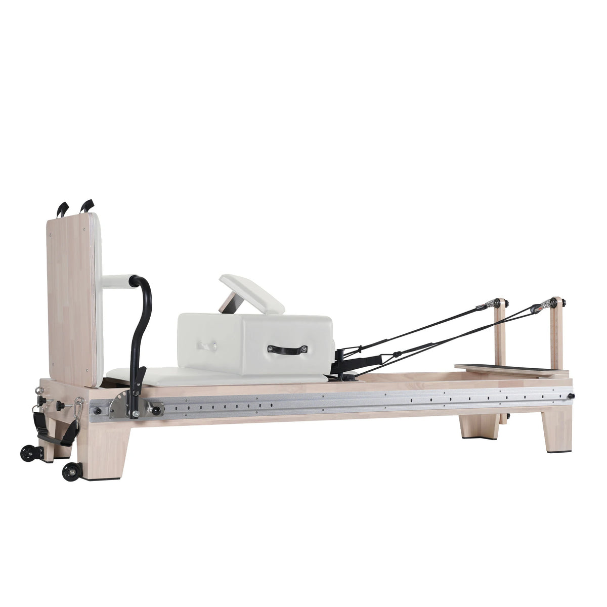 Oak Full Track Pilates Reformer White