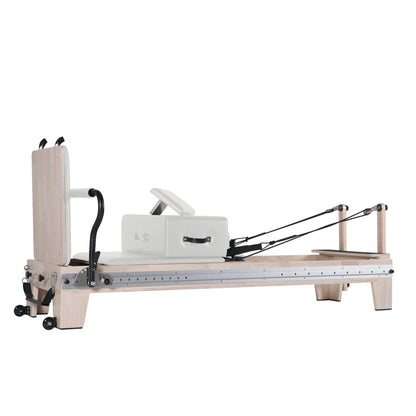 Oak Full Track Pilates Reformer White