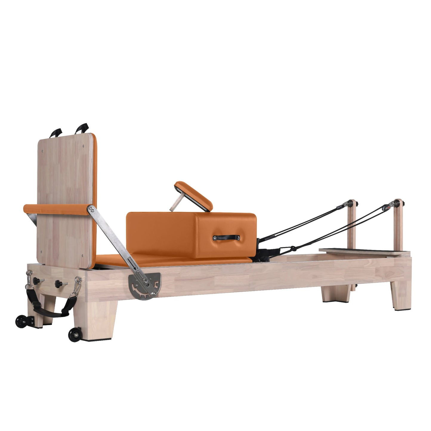 1GKU Oak Pilates Reformer Orange