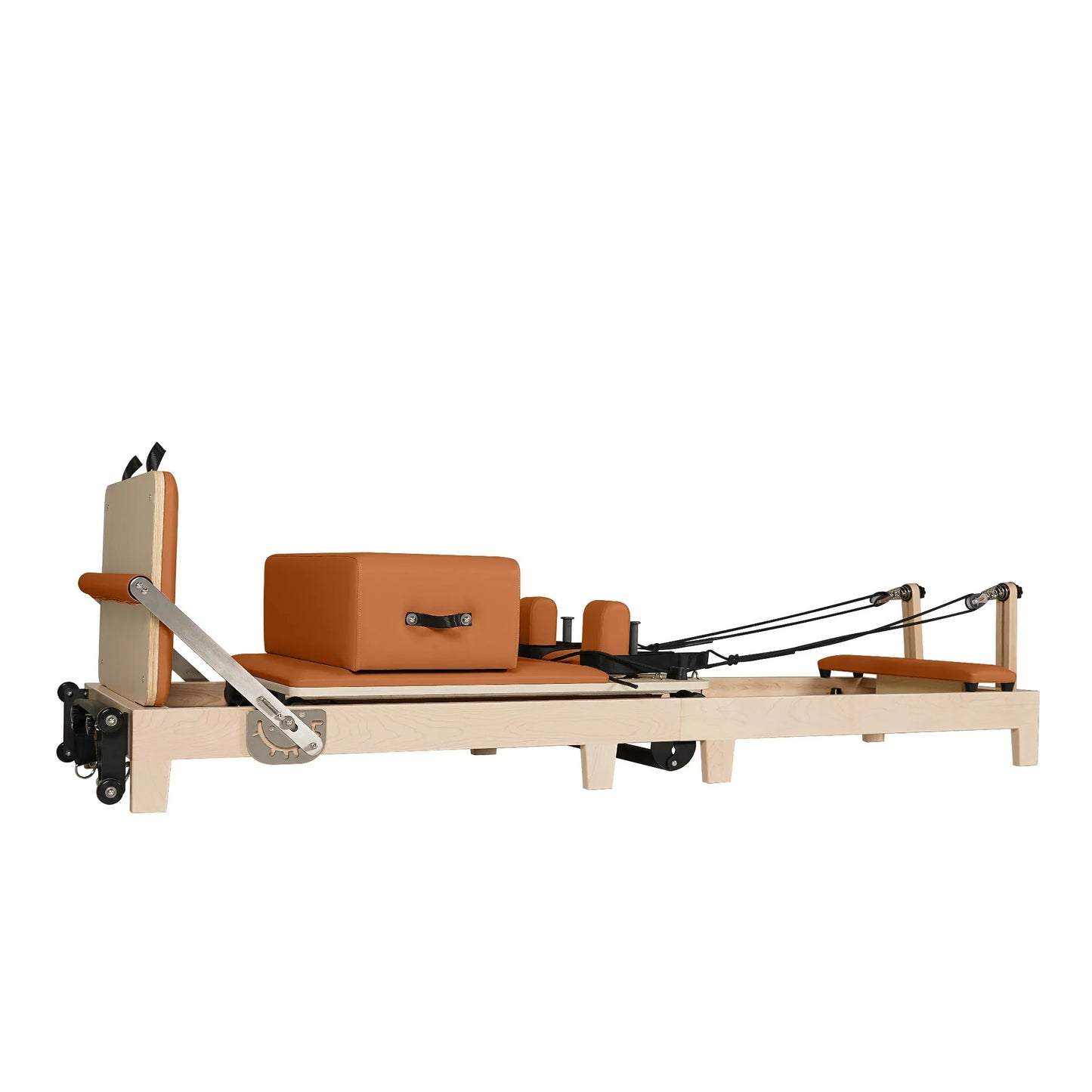 1GKU Maple Wood-Leg Foldable Pilates Reformer Orange