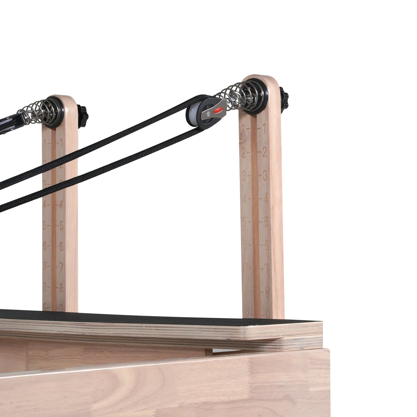1GKU Oak Pilates Reformer White