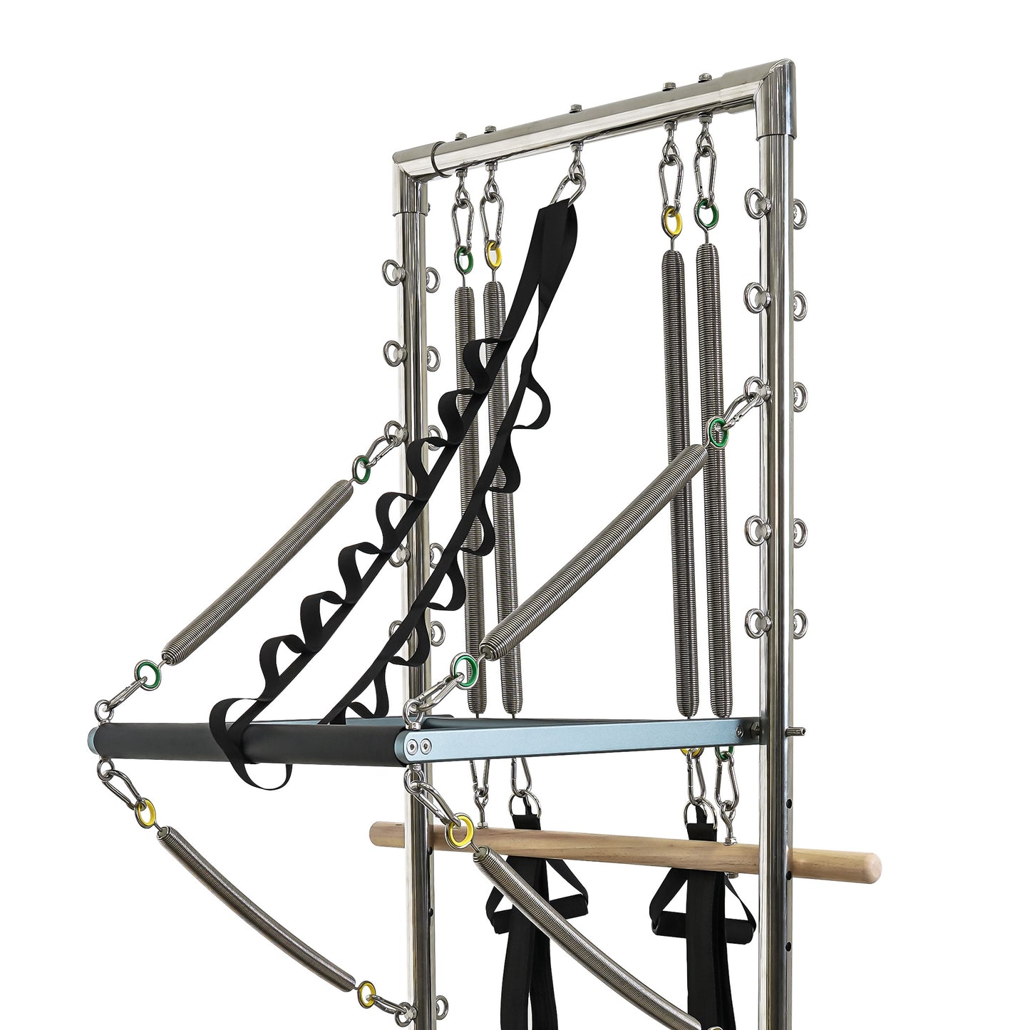 1GKU Oak Wood Half Tower Pilates Reformer Black