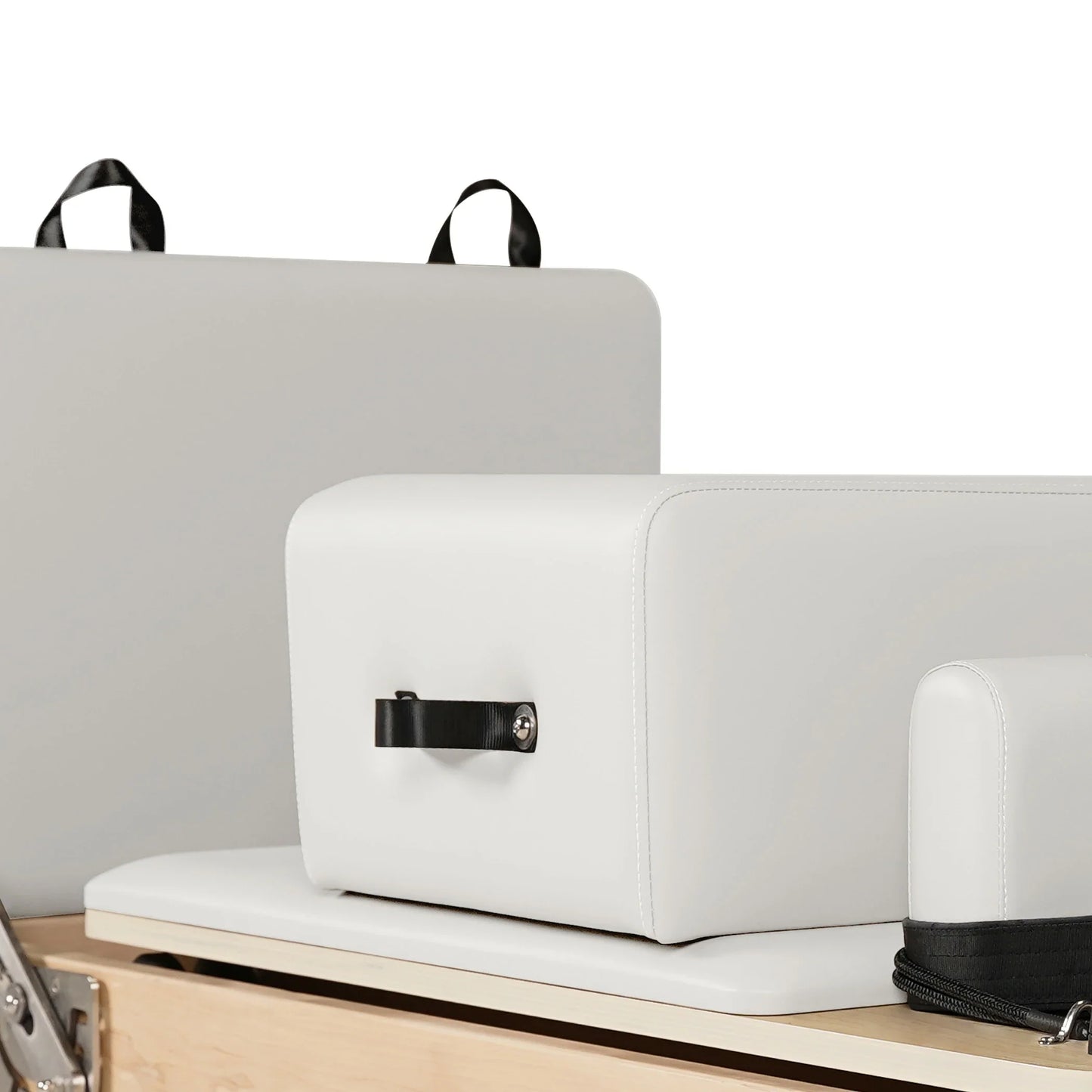 1GKU Maple Wood-Leg Foldable Pilates Reformer White