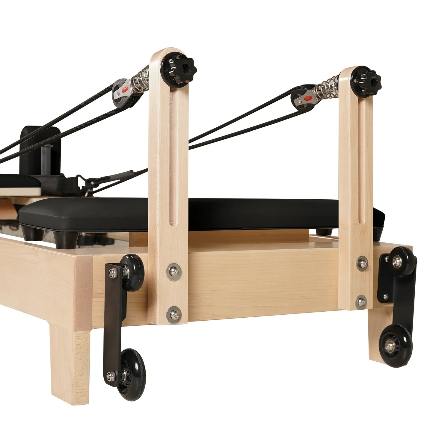 1GKU Maple Wood-Leg Foldable Pilates Reformer Black