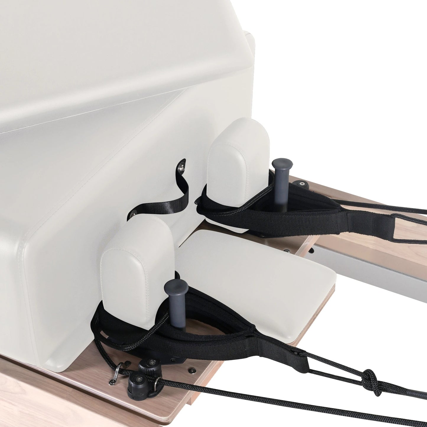 1GKU Oak Pilates Reformer White