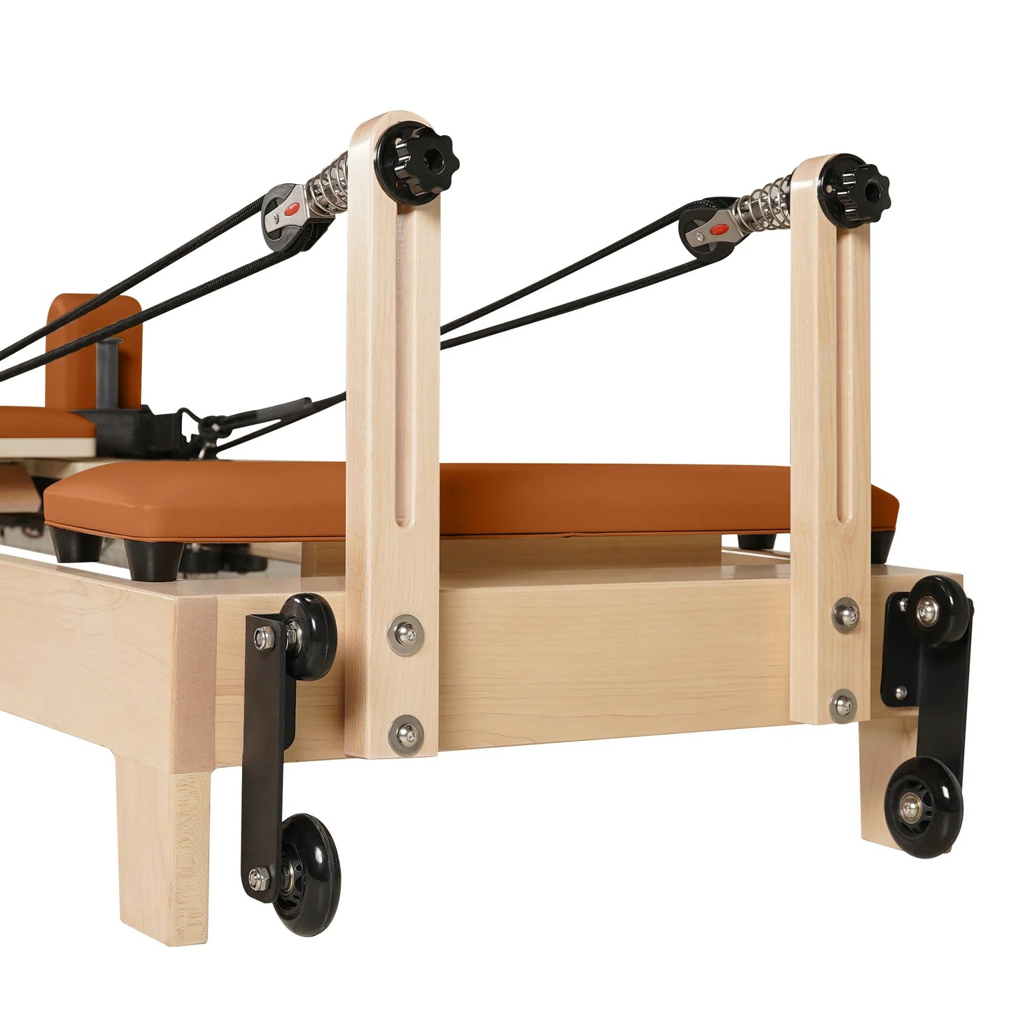 1GKU Maple Wood-Leg Foldable Pilates Reformer Orange