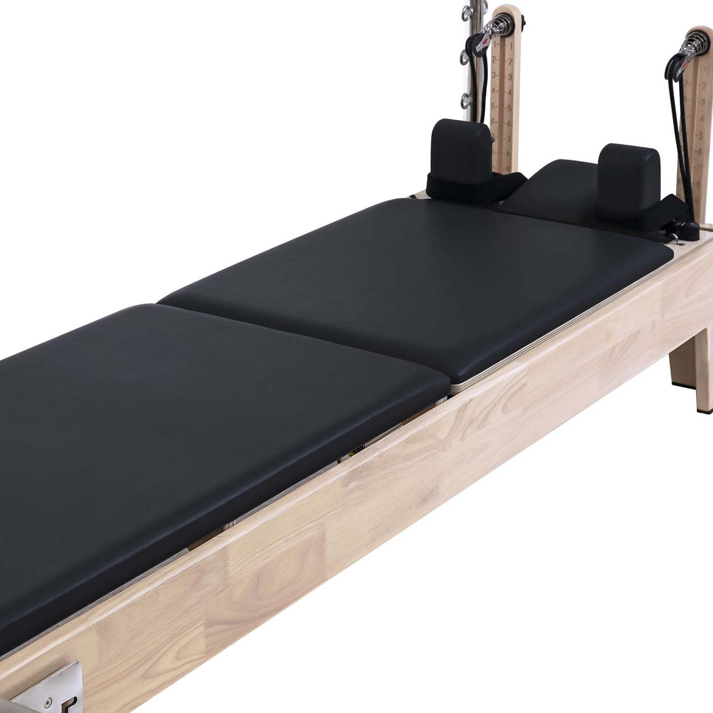 1GKU Oak Wood Half Tower Pilates Reformer Black