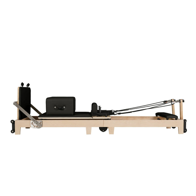1GKU Maple Wood-Leg Foldable Pilates Reformer Black