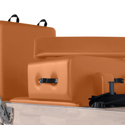 1GKU Oak Pilates Reformer Orange