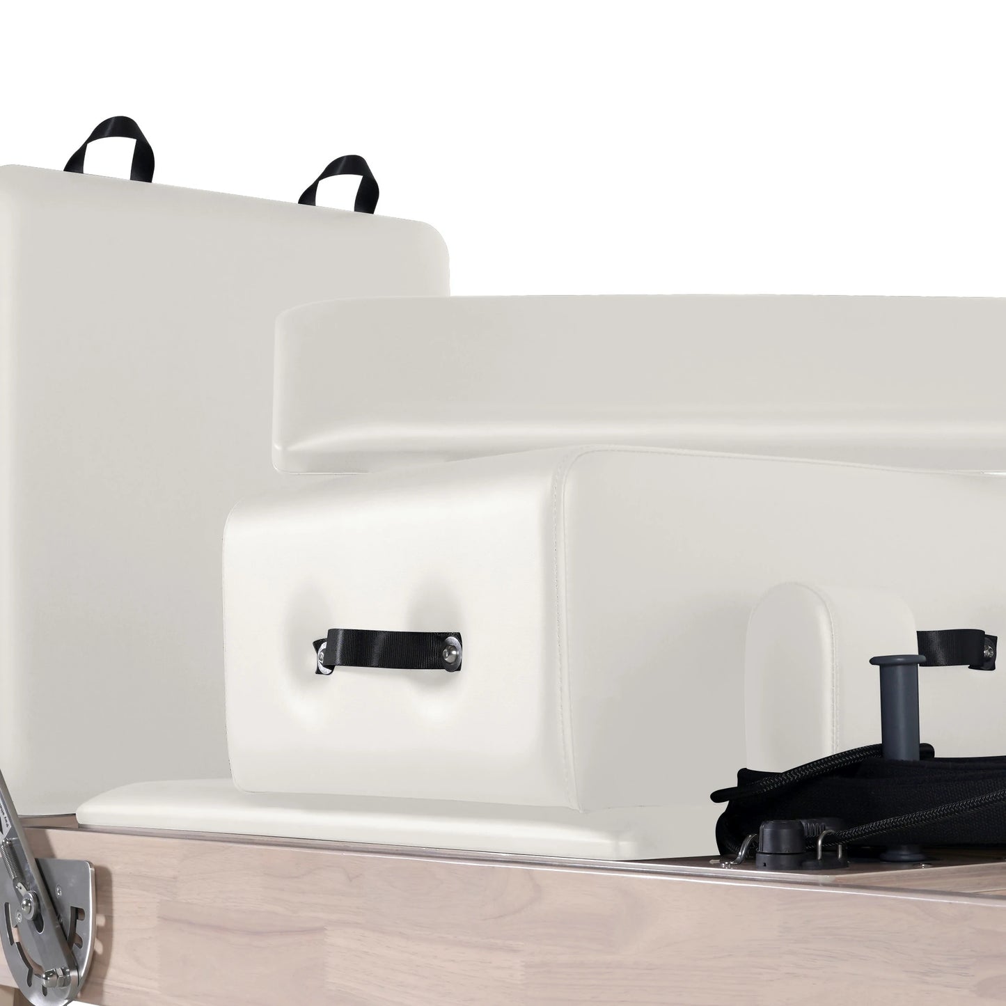 1GKU Oak Pilates Reformer White