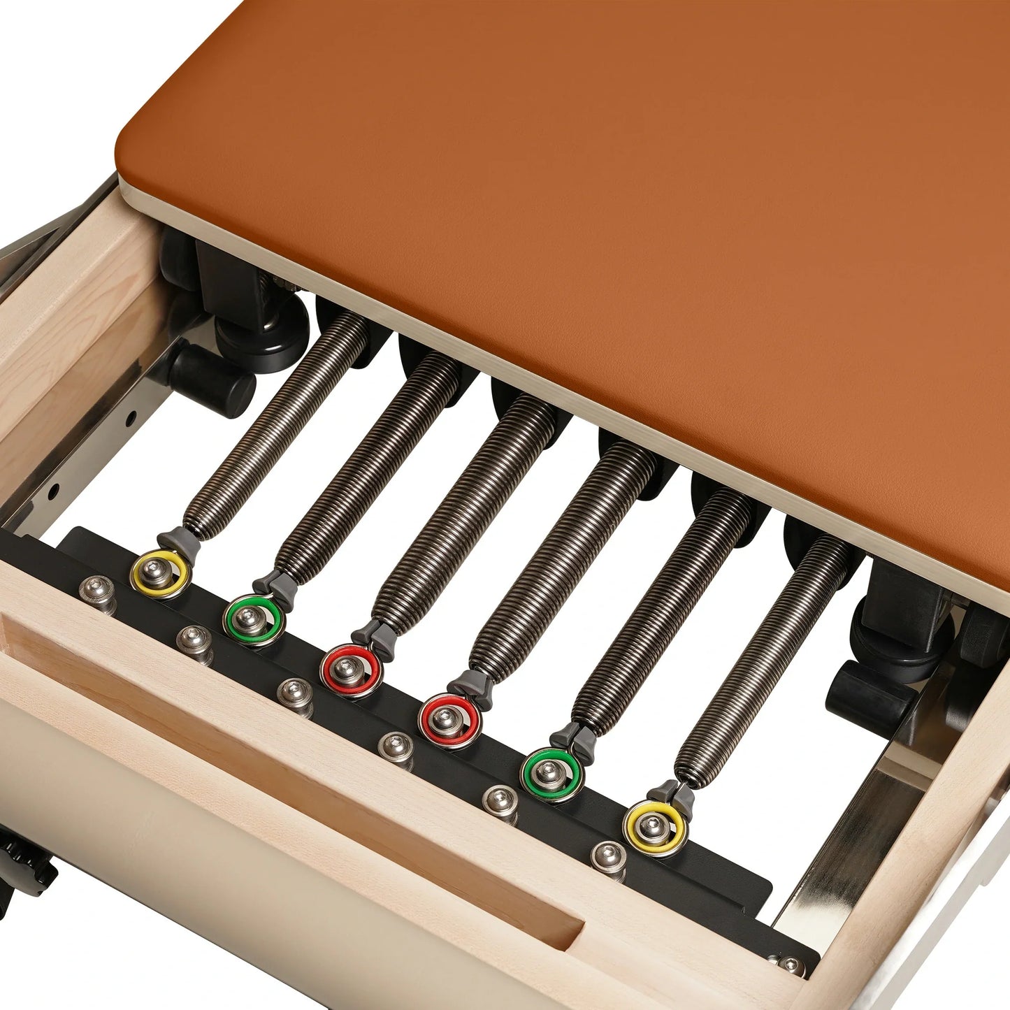 1GKU Maple Wood-Leg Foldable Pilates Reformer Orange