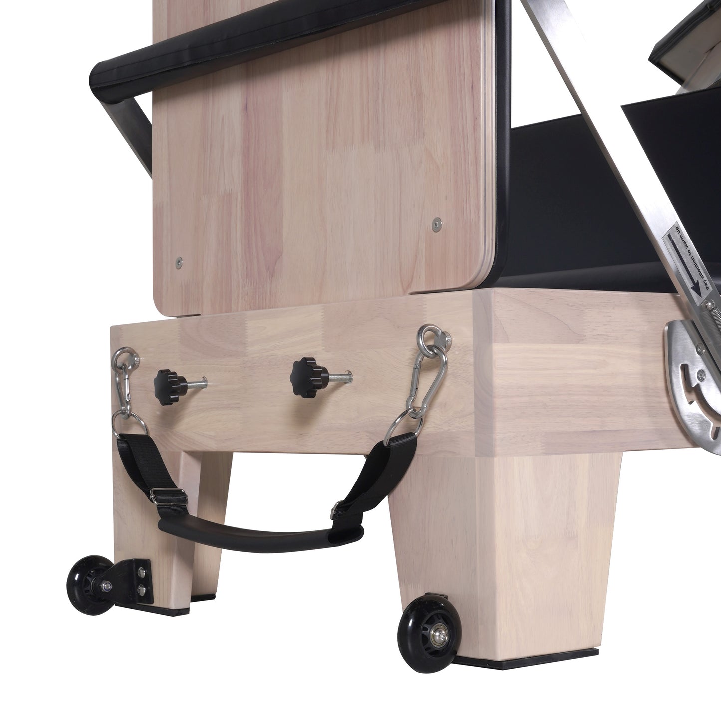 1GKU Oak Wood Half Tower Pilates Reformer Black