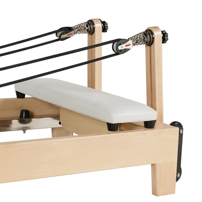1GKU Maple Wood-Leg Foldable Pilates Reformer White