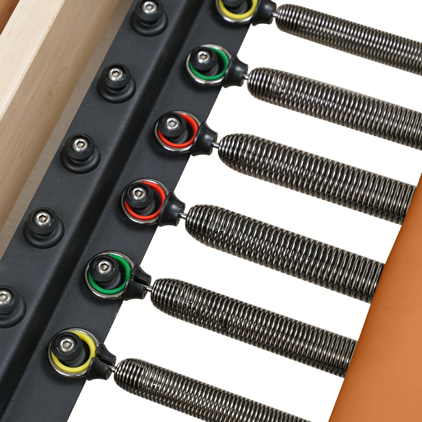 1GKU Oak Folding Classic Pilates Reformer Orange