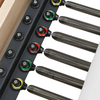 1GKU Oak Folding Classic Pilates Reformer White