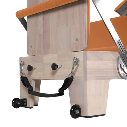 1GKU Oak Pilates Reformer Orange