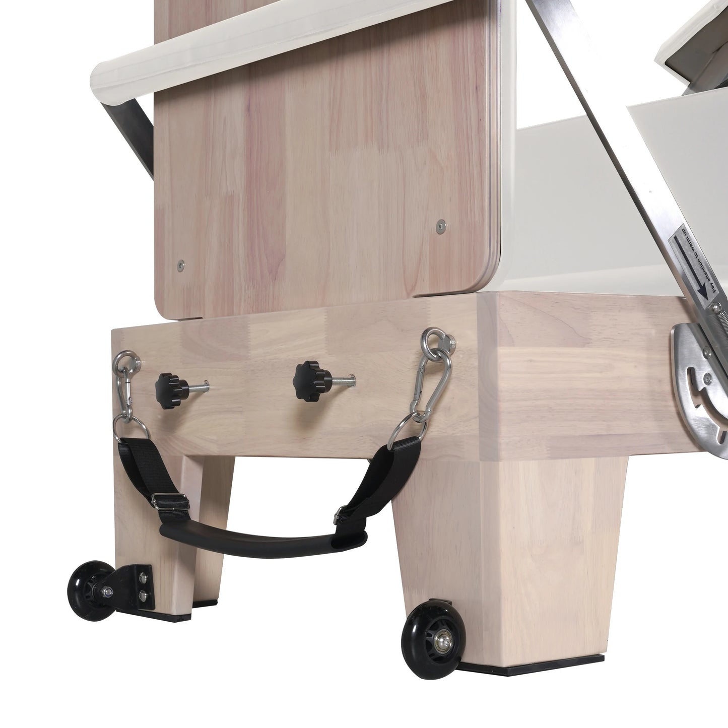 1GKU Oak Pilates Reformer White