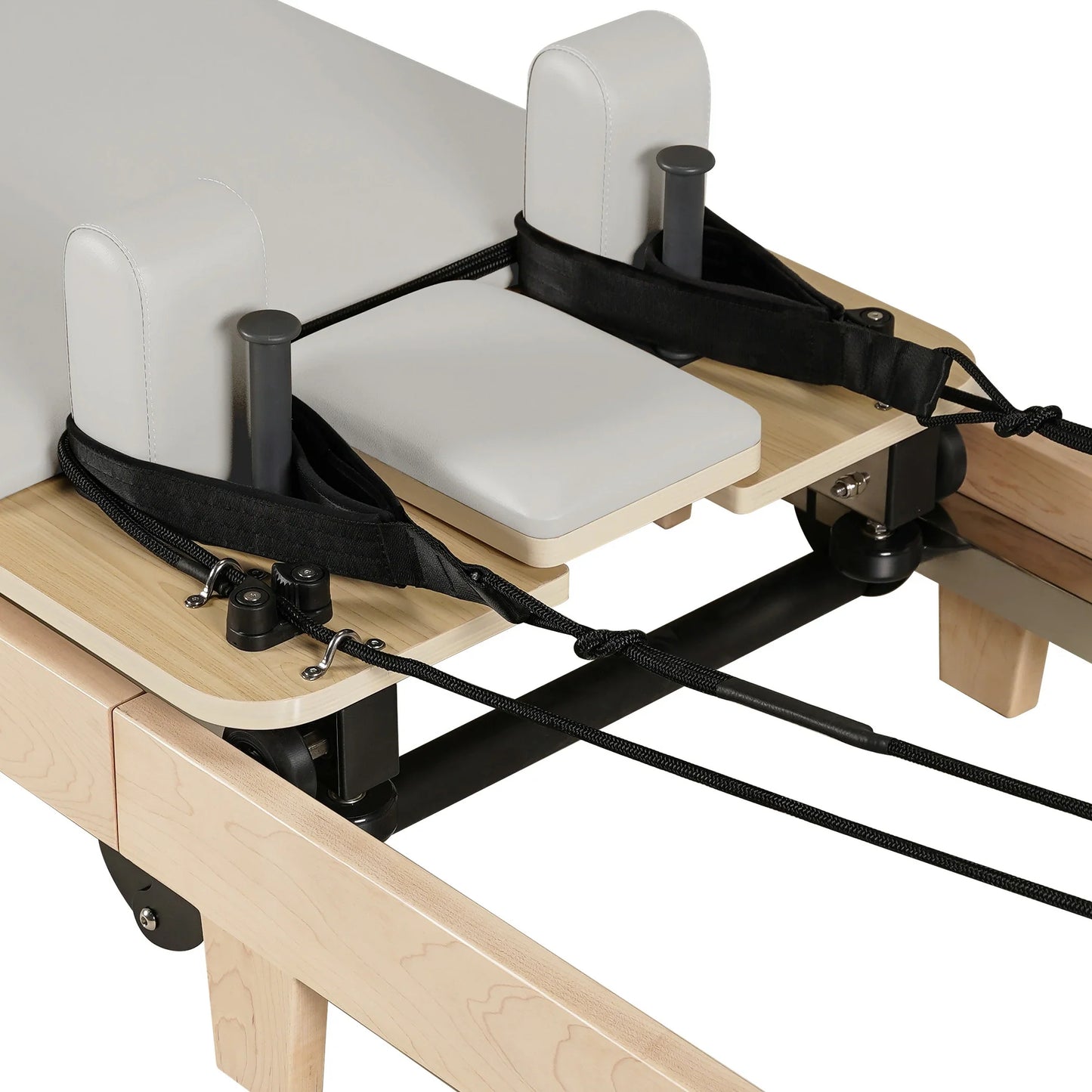 1GKU Maple Wood-Leg Foldable Pilates Reformer White