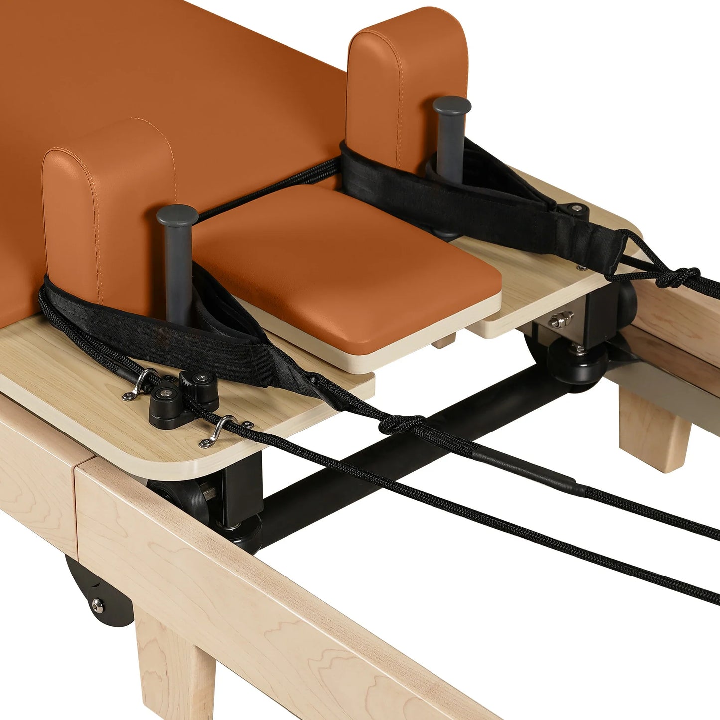 1GKU Maple Wood-Leg Foldable Pilates Reformer Orange