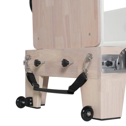 Oak Full Track Pilates Reformer White