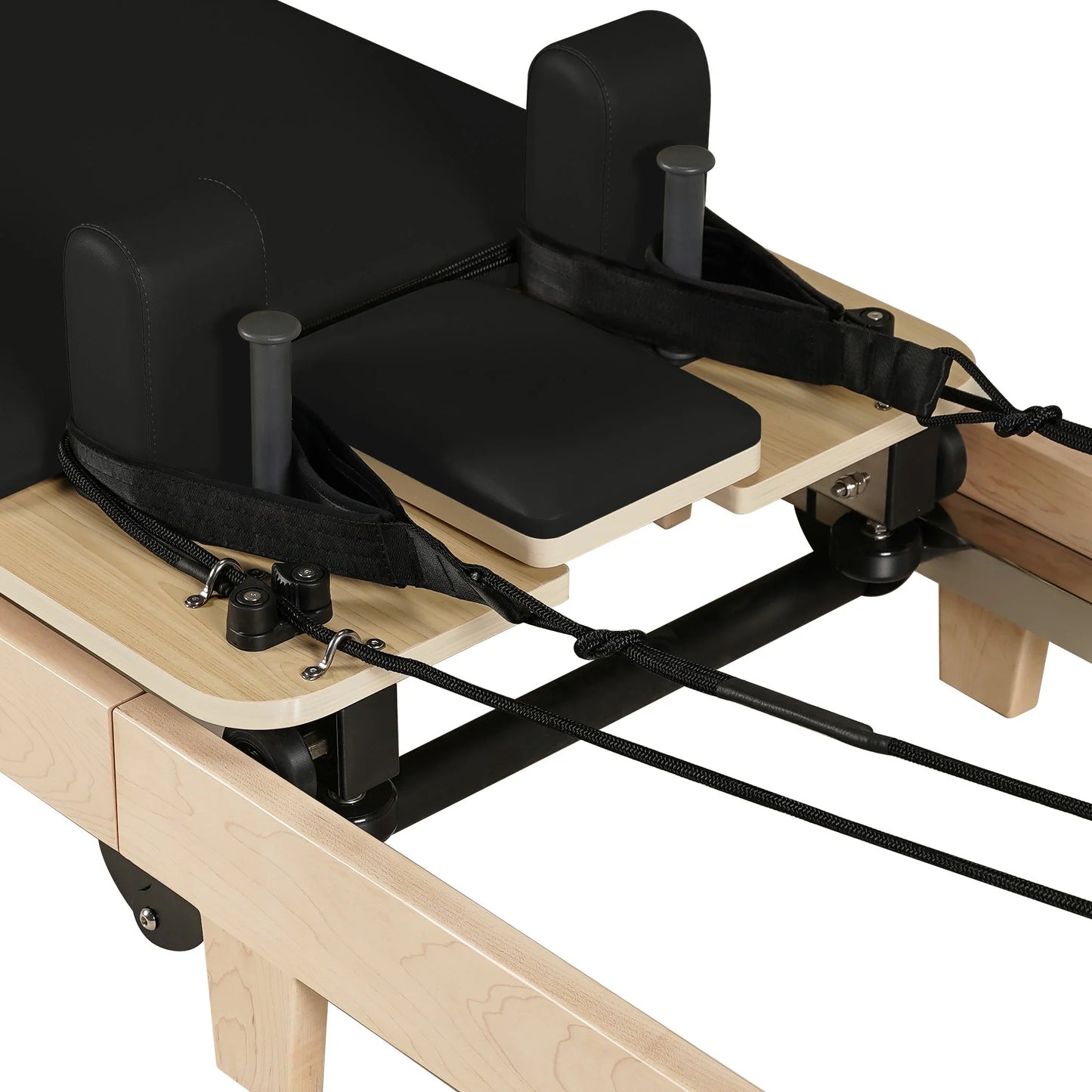 1GKU Maple Wood-Leg Foldable Pilates Reformer Black