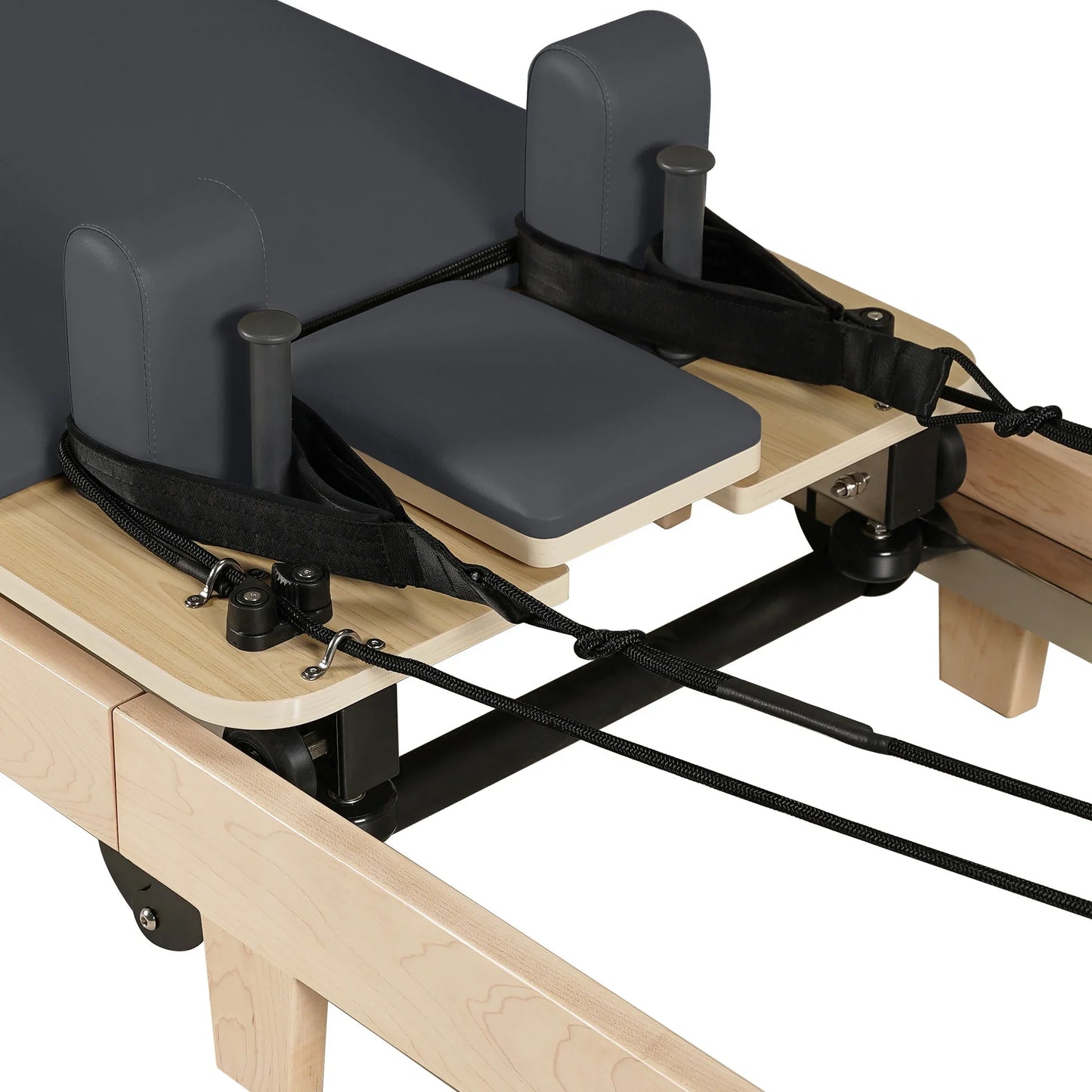1GKU Maple Wood-Leg Foldable Pilates Reformer Grey