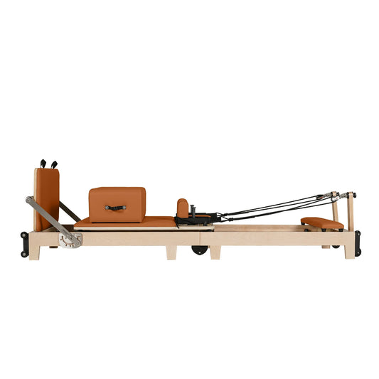 1GKU Maple Wood-Leg Foldable Pilates Reformer Orange