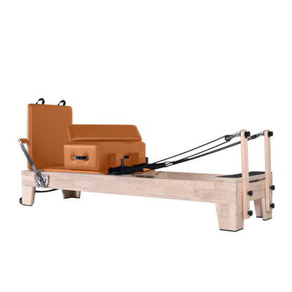 1GKU Oak Pilates Reformer Orange