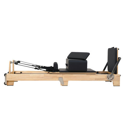 1GKU Oak Folding Classic Pilates Reformer Black