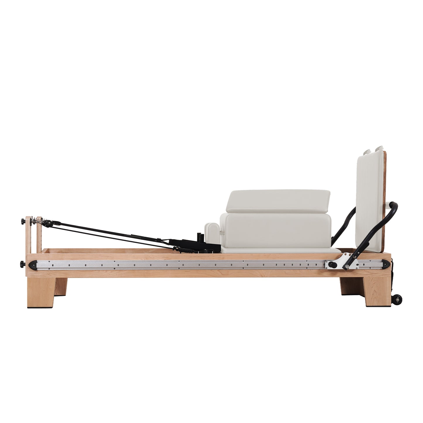 1GKU Maple Full Track Split Glide Pilates Reformer White