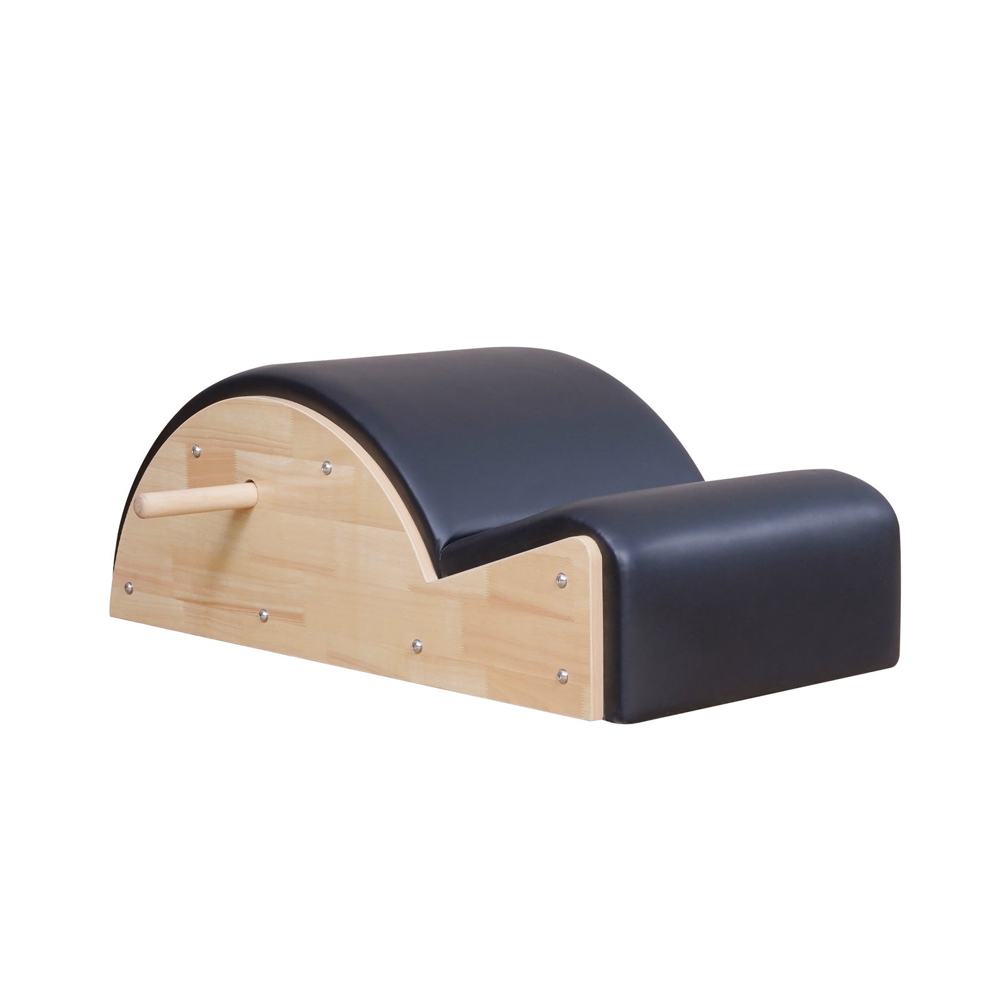 1GKU Oak Pilates Spine Corrector Black rear angle view