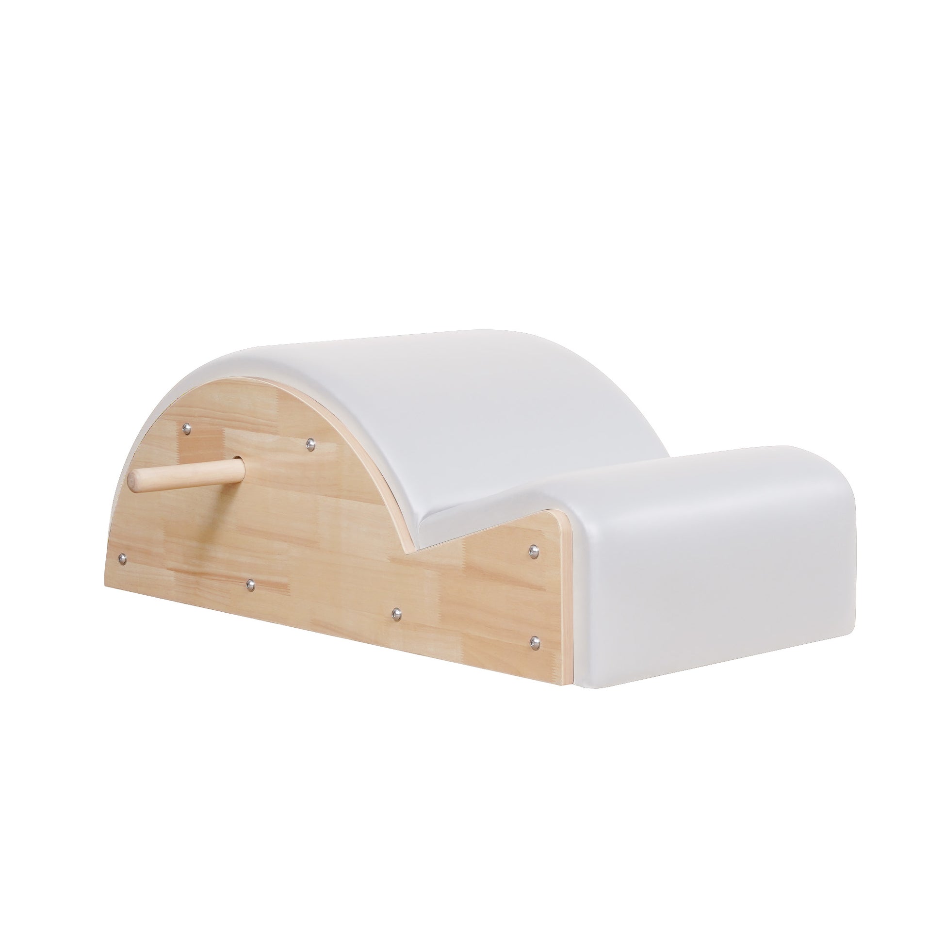 1GKU Oak Pilates Spine Corrector White angled view